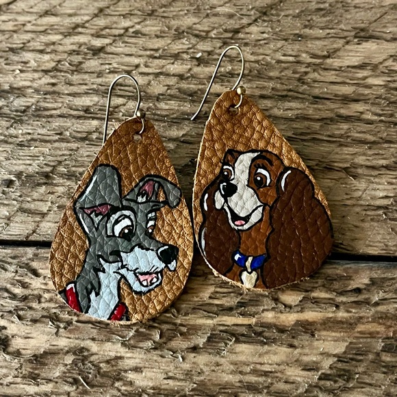HAND PAINTED Unique Cartoon earrings!! - Picture 3 of 6